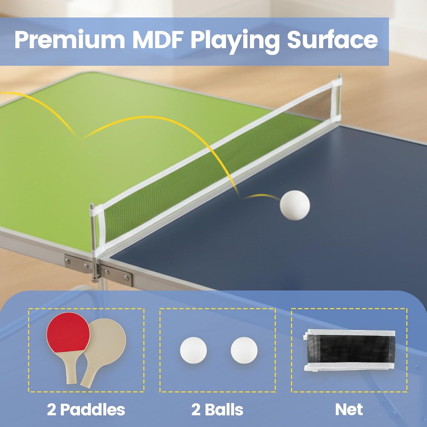 Meja Ping Pong Lipat Dengan Ja - Table Tennis Net Height ulasan dan harga